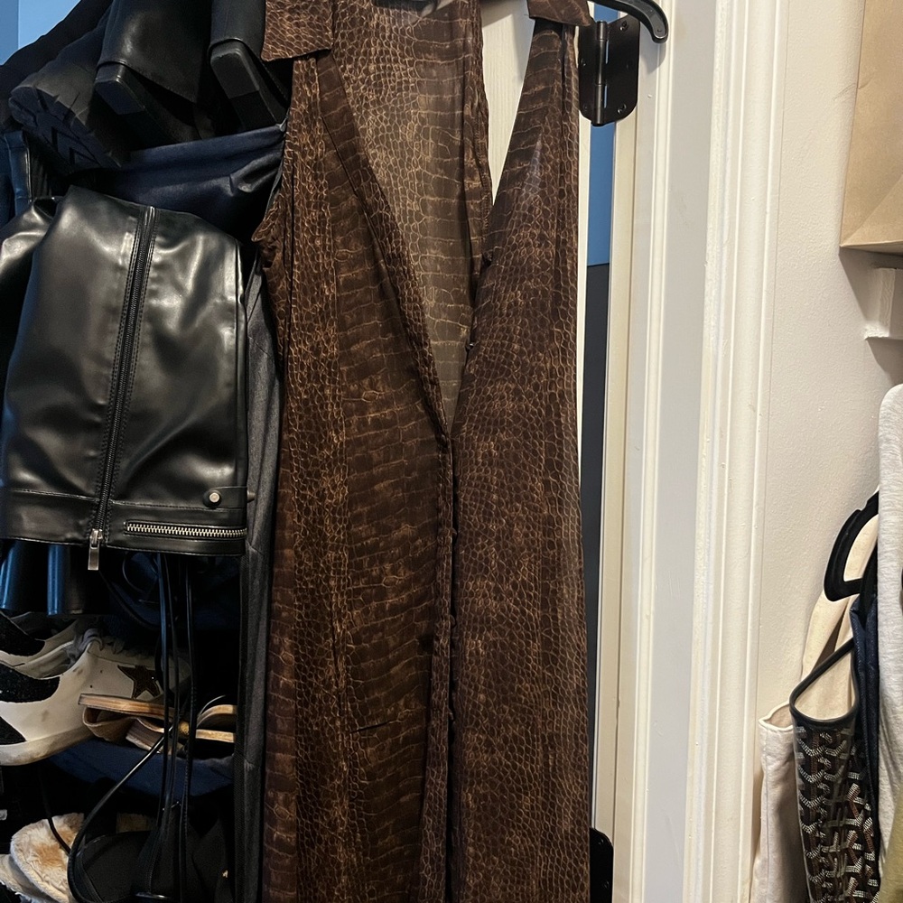 Brown Sleeveless Jumpsuit